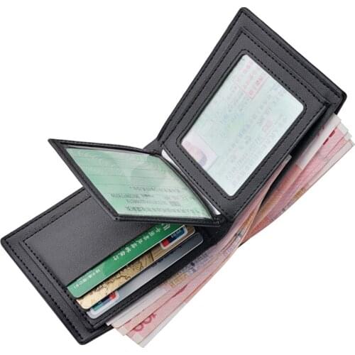 Vintage Men Leather Drivers License Holder Wallet Short Slim Male Purse Money Clip Credit Card Dollar Price Portomonee Carteria