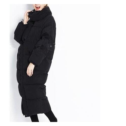 X-Long Warm Down Coat Purple Winter Coat For Women Plus Size