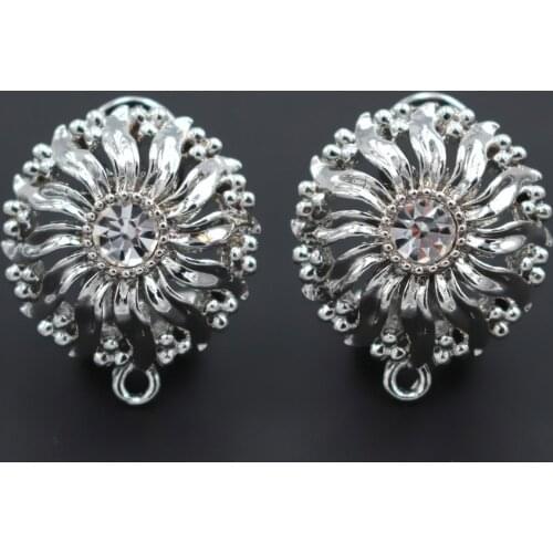 Women Metal Earrings Hanger Linkers Filigree Circle Charms Base Findings DIY Geometric Dangle Tassel Earring Jewelry Making