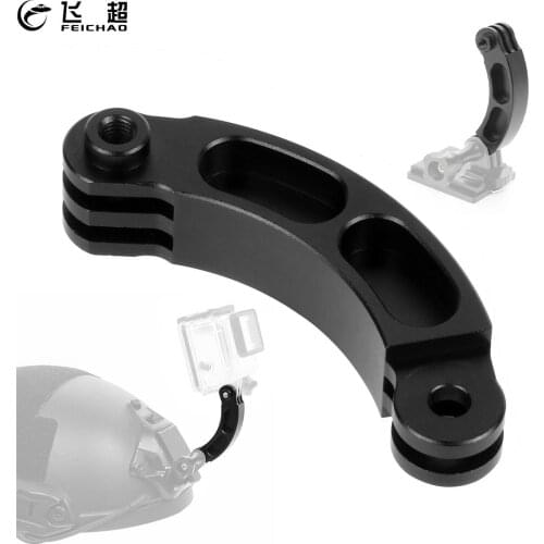 1x Helmet Extension Arm Mount Short Rod Curved Type for Gopro Hero 8 7 6 5 Insta360 Xiaoyi SJcam Eken Action Camera Accessories