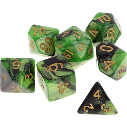Polyhedral 14-Die Dice, 16mm for D&D ,D20 ,D12 ,D10, D8 ,D6 ,D4