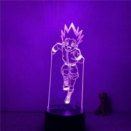 3D Lamp Action Figure Hunter X Hunter Gon Freecss Runing LED NightLight 7 Colors Touch Table Decor Night Light Gift Model
