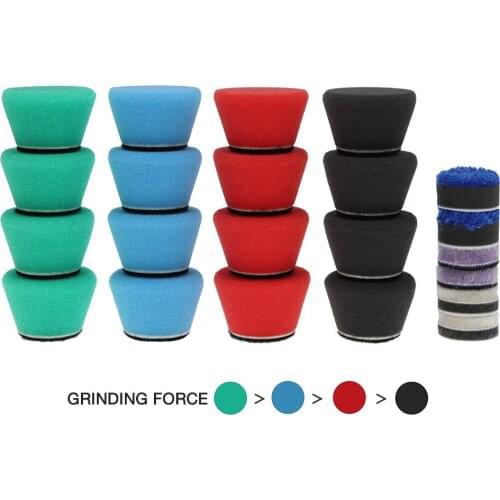 21pcs car polishing sponge board coarse, medium and fine RO/DA automatic polishing machine sponge 6 sets