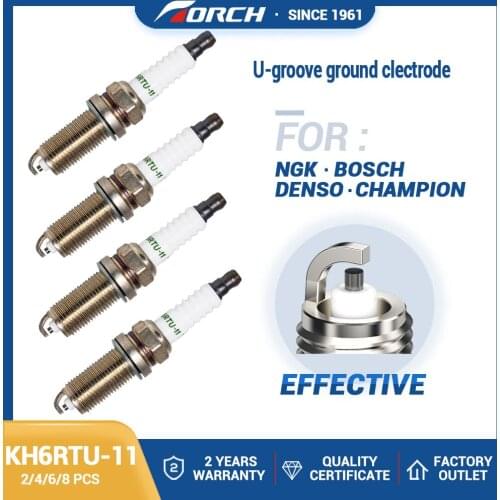 Auto Resistor Bujia Spark Plug TORCH KH6RTU-11 Fit for Dongfeng S30 Centauro 1.6 Peugeot 206 207 307 408