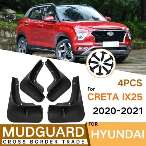 4 PCS Mudflap For HYUNDAI Creta ix25 2020-2021 Front Rear Car Fender Mud Flaps Guard Splash Flap Mudguards Accessories