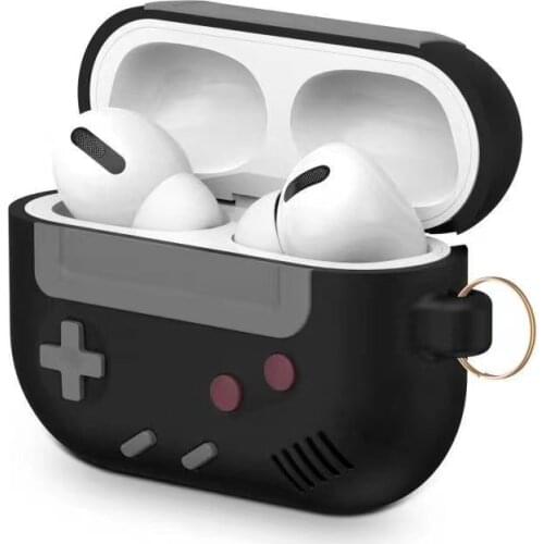 AirPods Pro 1 2 Case Fashion Retro Game Earphone Case for Airpods Pro 1 2 Cute 3D Gameboy Silicone Headphone Cover Keychain