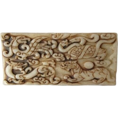 Antique jade Choker pendant Antique Old Jade Tiger Warring States four beast Qinglong high jade pendant collection