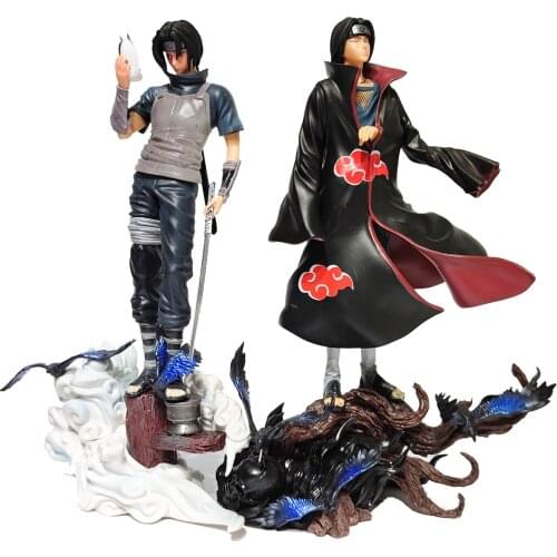 35CM Anime Naruto GK Uchiha Itachi Akatsuki Super Huge Manga Statue Figurine Decoration PVC Action Figure Collectible Model Toys