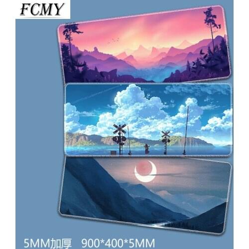 300x800 Landscape Sky Mousepad Simple Imaginative Mousepad Stylish Computer Desktop Pad High Quality Large Game Mats