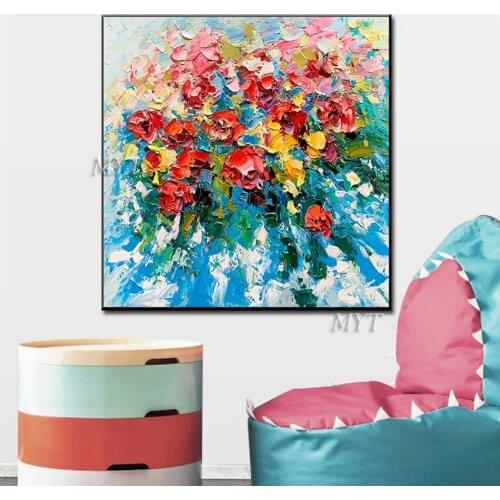 Colorful Bouquets Abstract Oil Painting Wall Art Home Decor Picture Modern Hand Painted Oil Painting On Canvas 100% Handpainted