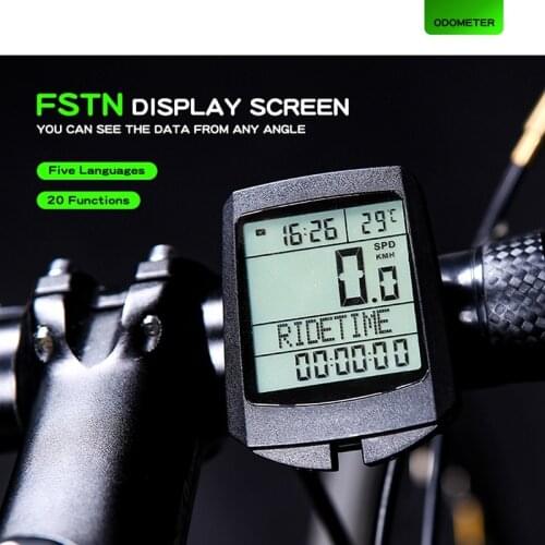 Fahrradcomputer Wasserdicht Fahrrad Code Meter Hintergrundbeleuchtete Fahrrad Tachometer Kilometerzähler Stoppuhr