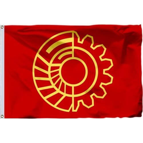 Communist Party Canada Logo 2015 Flag 90x150cm 3x5ft 120g 100D Polyester Free Shipping Canadian Provinces 60x90cm 21x14cm Banner