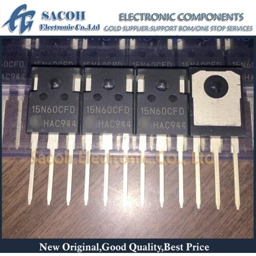 Free shipping 10Pcs SPW15N60CFD 15N60CFD TO-247 13.4A 600V N-ch MOS Transistor