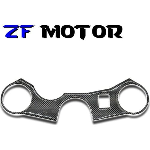 Motorcycle Carbon Fiber Look GSX-R 600 750 Front Upper Clamp Sticker Decal For Suzuki GSXR600 GSXR750 K6 K8 2006-2010