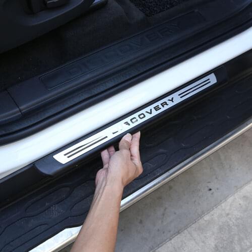 ABS Outside Door Sill Scuff Threshold Protector Plate Cover Trim For Land Rover Discovery Sport 2015-2019 Exterior Accessories