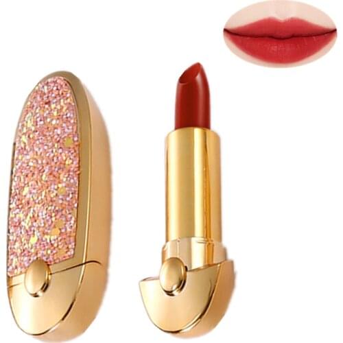 New Bright star 1pcs Pearl Bright Moisturizer Makeup Lipstick,Charm Silky Soft Colored No Shading Lip Stick,Hydrating lip balm