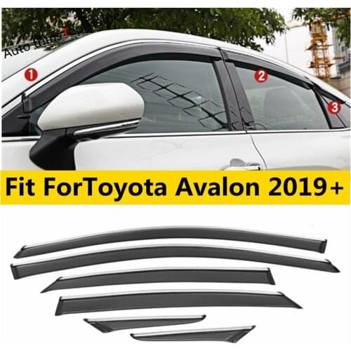 Yimaautotrims Window Visors Awnings Wind Rain Deflector Visor Guard Vent Cover Trim Exterior For Toyota Avalon 2019 2020 2021