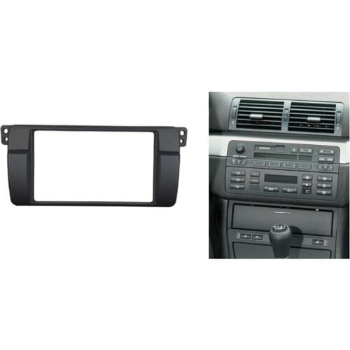 Opening For BMW 3 Series E46 Double Din Fascia Radio DVD Stereo Panel Trim Kit Refitting Installation Frame Car Accessories
