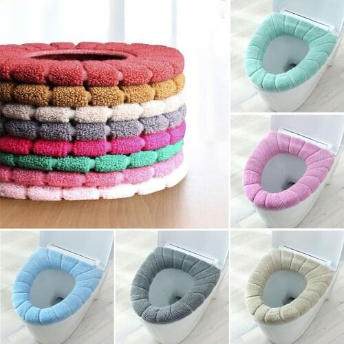 Bathroom Warmer Toilet Washable Soft Pad Seat Closestool Cover Lid Mat Cushion Toilet Seat Pads Ice Cold Toilet Seat Covers