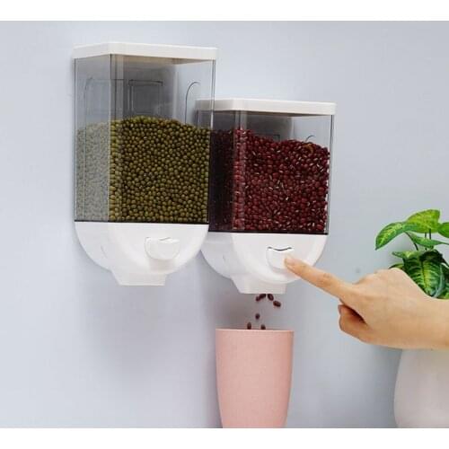 Transparent Sealed Rice Bucket Grain Food Storage Holder Cereal Containers Kitchen Organizer Home Supplies Organization