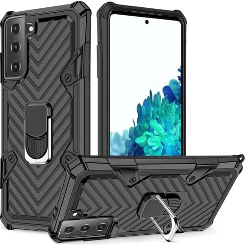 Luxury Shockproof Armor Phone Case For Samsung Galaxy S21 FE Magnetic Ring Bracket Back Cover For Samsung Galaxy S21FE 5G Cases