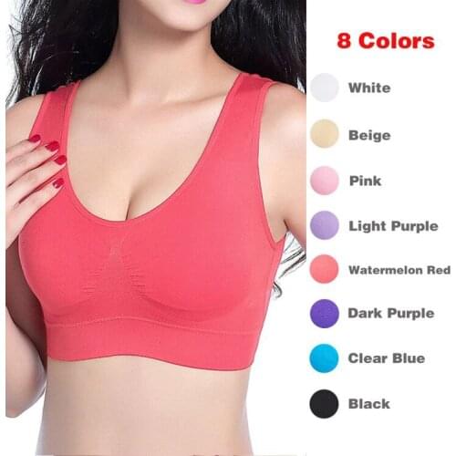 Sexy Womens Seamless Padded Bra Leisure Crop Top Vest New Adjustment Bras 8 Colors Hot Sale Plus Size