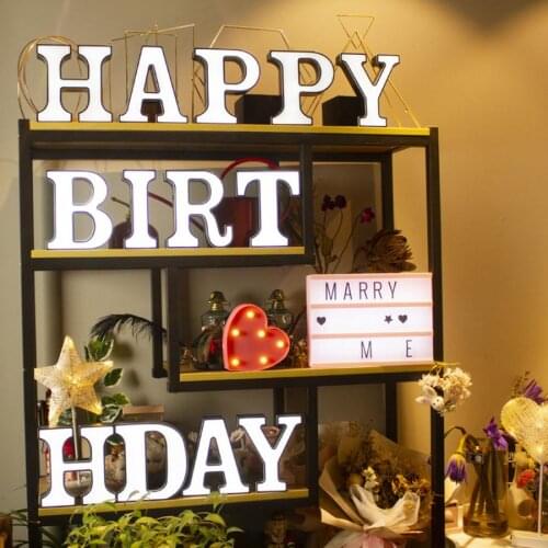 Letter Lamp LED 26 English Alphabet Night Lamp Letter Shape Decoration Light for Birthday Propose Confession