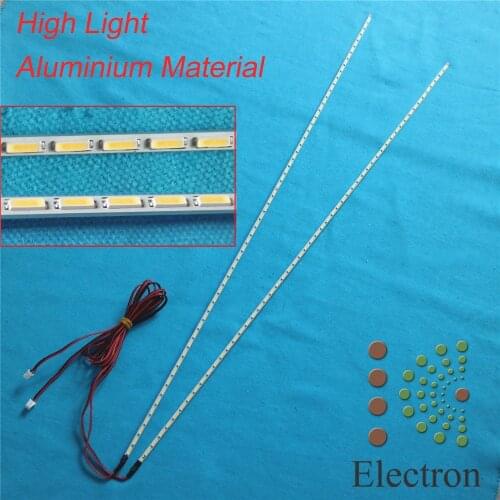 477mm LED Backlight Lamp strip Aluminum plate w/ Double-sided adhesive 51 leds For 43 inch LCD Monitor High light Free Shipping
