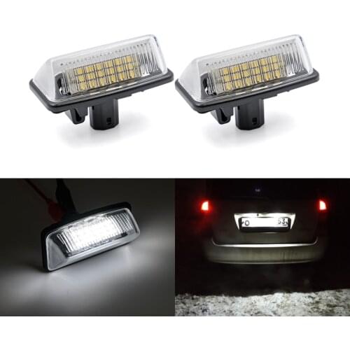 For Toyota Corolla E11 Crown S180 Starlet EP91 Vios Previa ACR50 GSR50 18-SMD Led License Plate Lights Canbus