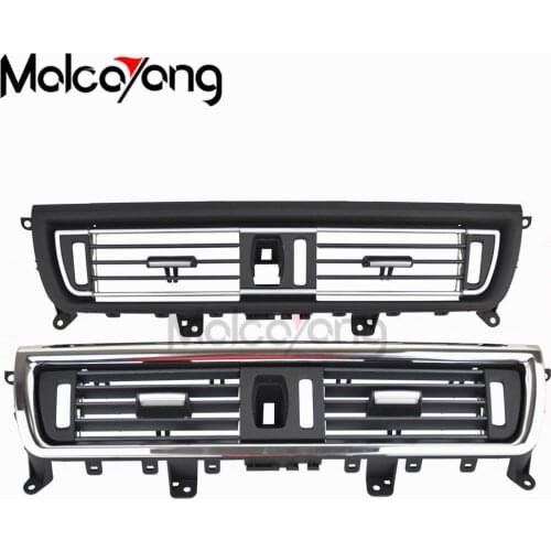 With Chrome Car Front Console Center Gril Dash AC Air Heater Vent For BMW F10 F11 F18 5 Series 520 523 525 528 530 535