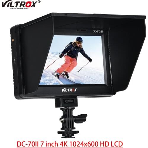 Viltrox 7'' DC-70 II 1024*600 HD LCD HDMI AV Input Camera Video Monitor Display field LCD Display Video Assist for DSLR Camera