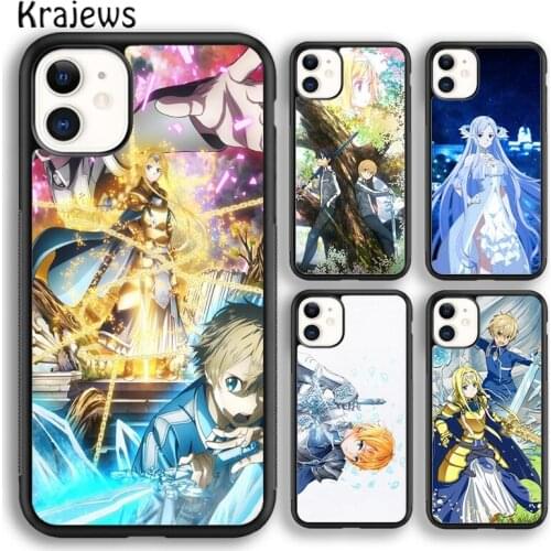 Krajews Alicization Sword Art Online Phone Case Cover For iPhone 5s SE 2020 6s 7 8 plus X XS XR 11 12 mini pro max coque Shell