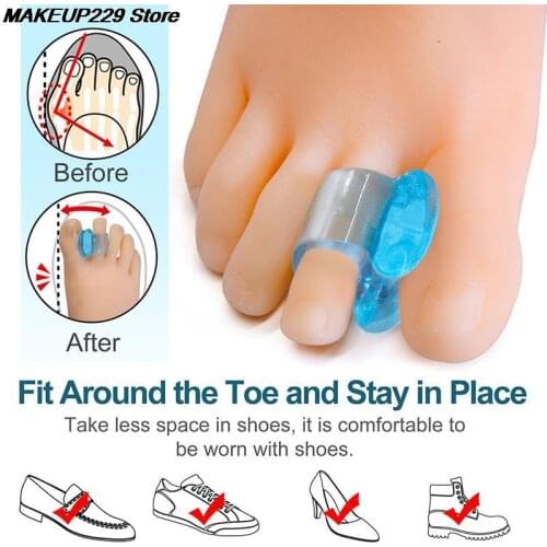 1Pair Soft Silicone Gel Toe Separator Hallux Valgus Bunion Spacers Thumb Corrector Foot Care Tool HOT
