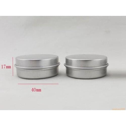 1000pcs 15g aluminum empty cosmetic container with lids 15ml small round lip balm tin solid perfume cosmetic packaging jar 327