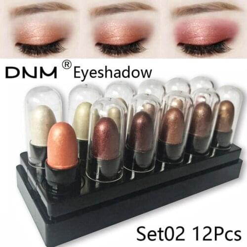 12Pcs Metallic Eyeshadow Pen Lasting Waterproof And Not Blooming Pencil Professional Eye Shadow Stick Cosmetics Tool TSLM1