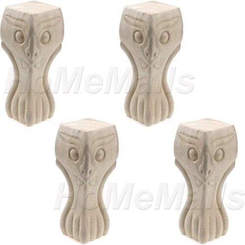 2/4 Pieces of Wooden Feet Simple European Style Furniture Feet Bathroom Cabinet TV Cabinet Table Sofa Support Feet Carved Feet