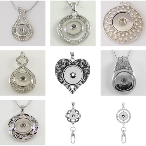 20mm 18mm Snap Button Pendants DIY Jewelry 5pcs/lot (No chain) KD3028