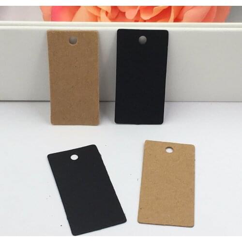 200pcs 6*3cm Paper Gift Tags Blank Ganment tags Kraft Thickened cards Price Tag DIY Packing Cards Hang Tag for Bags/Gift boxes