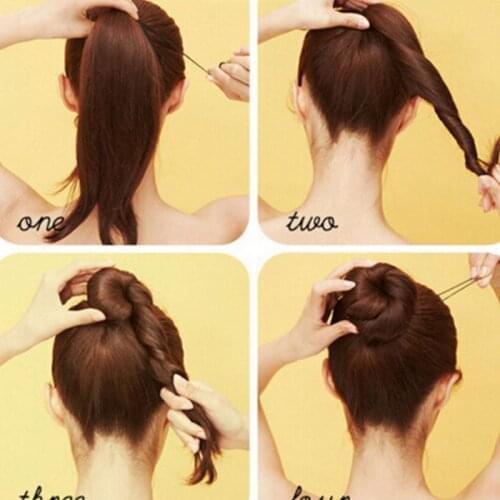 40Pcs U Shape Barrette 40Pcs Pins 20Pcs Duckbill Clips 10Pcs Elastic Band Makeup Black Invisible Hair Styling Accessory