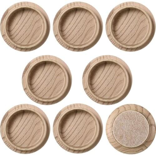 8Pcs Felt Floor Cups 4cm or 6 cm Round Furniture Felt Castors Non Slip Floor Protector for Chair Legs Furniture