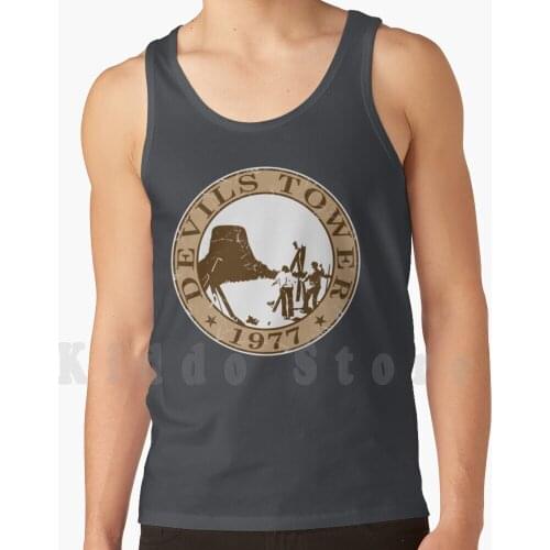 Devils Tower , 1977 ( White Background ) tank tops vest sleeveless Devils Tower Wyoming Movies Film Cinema Cult Movies
