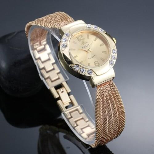 Brand luxury Stainless Steel Watch Ladies Bracelet clock gold Diamond Crystal Fashion Quartz watches Women dress mujer reloje