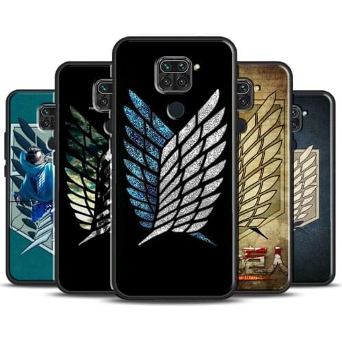 Attack On Titan Wings Case For Xiaomi Redmi Note 10 Pro 8 9 Pro Note 9S 8T Cover Shell For Redmi 9T 9A 9C 7A 8A