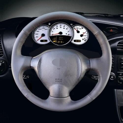 Black Artificial Leather Car Steering Wheel Cover for Hyundai Santa Fe