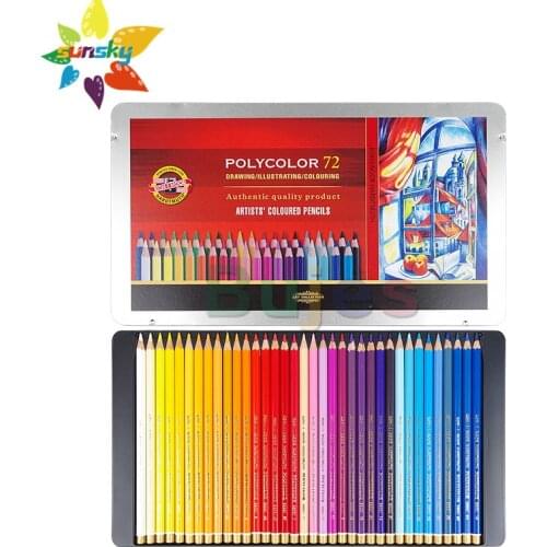 Czech OEM KOH-I-NOOR 72 color oily pencil Water Soluble pencil Mondeluz Aquarell Pastille Drawing Pencil artist kid Art Supplies