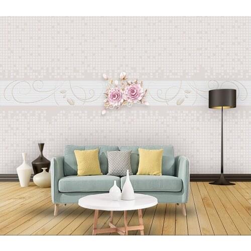 Decorative wallpaper Modern simple flower art background wall painting