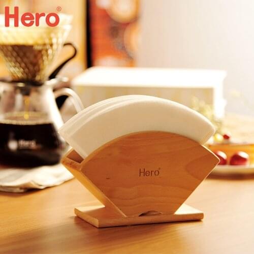 Filter Paper Holder Papers Dispenser Stand V60 Cone Filter Paper Box Storage Hand Drip Coffee Filters Papers Holder Wooden Rack