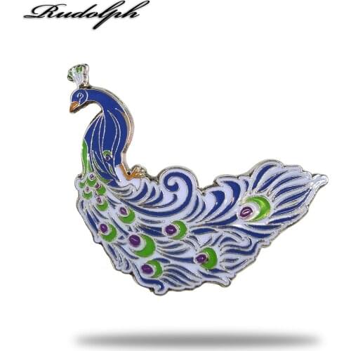 New product promotion Exquisite and fashionable peacock soft Enamel pin