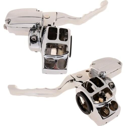 Chrome Handlebar Control Kit With Brake Hydraulic Clutch And Switch Housing For Harley Touring Electra Street Glide 2014-2020