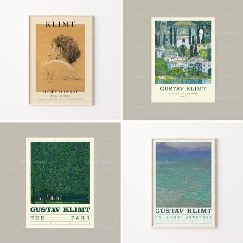 Gustav Klimt Art Poster-Klimt Park Art Prints, Modern Wall Art, Exhibition Posters, Sunflower Posters Klimt Painting Prints